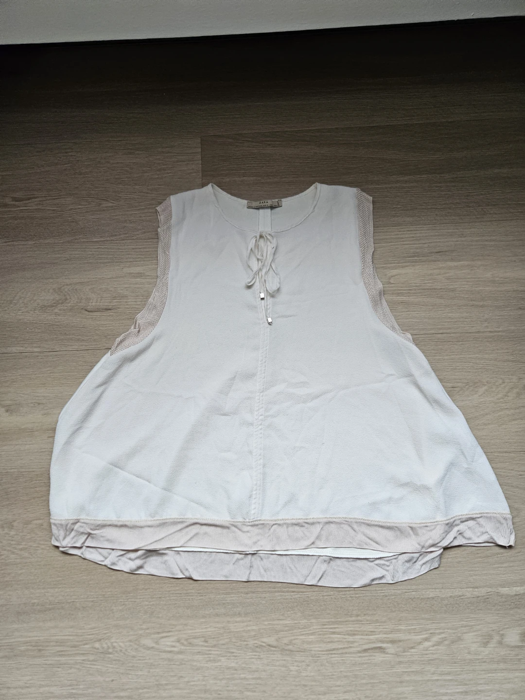 ZARA White Sleeveless Top Size Medium 🌱 - photo 2