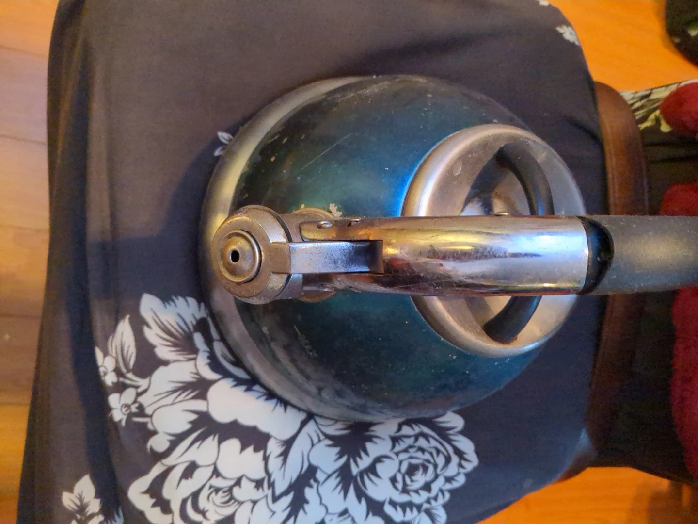 Blue Kettle with Black Handle