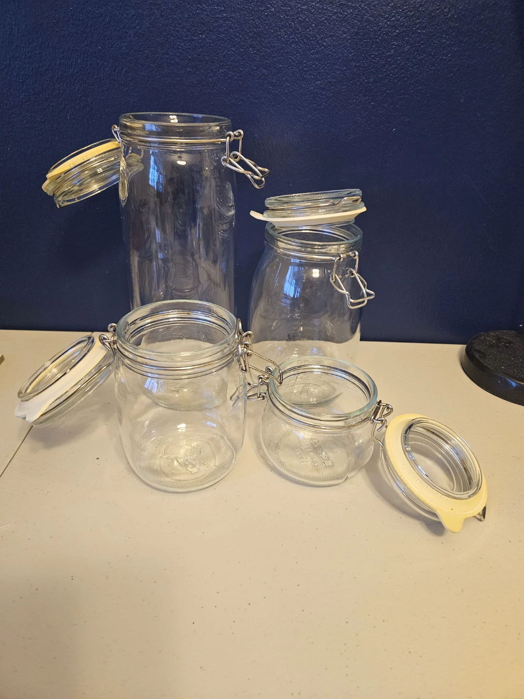 Set of 4 Glass Storage Jars with Swing Tops, Ikea