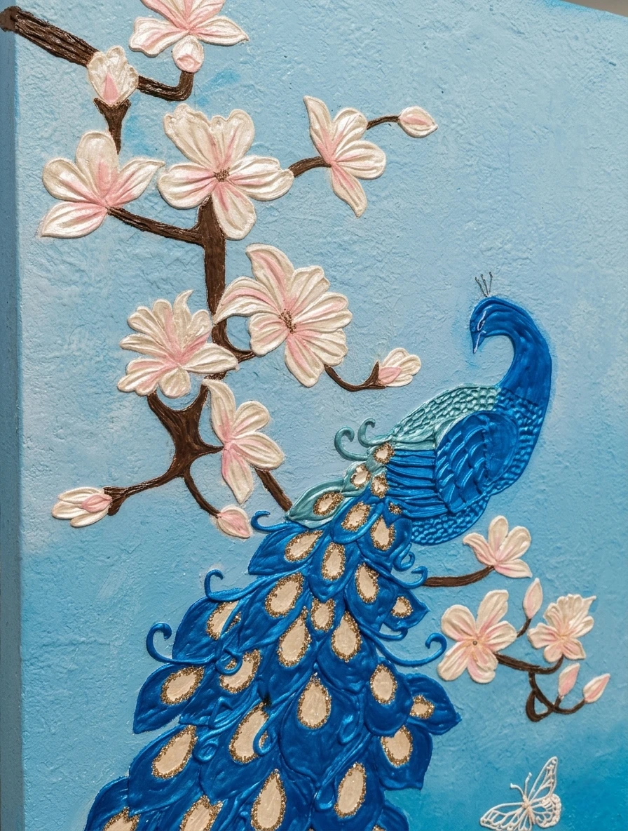 Textured Peacock Wall Art - photo 5