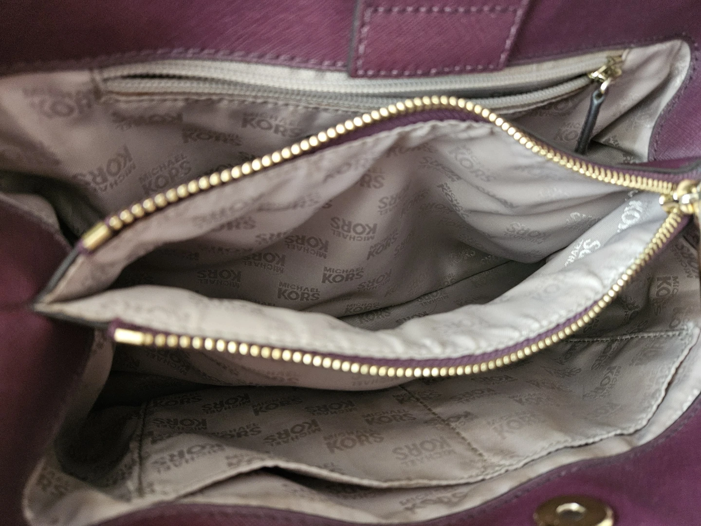Michael Kors Signature Monogram Bucket Bag with Wallet