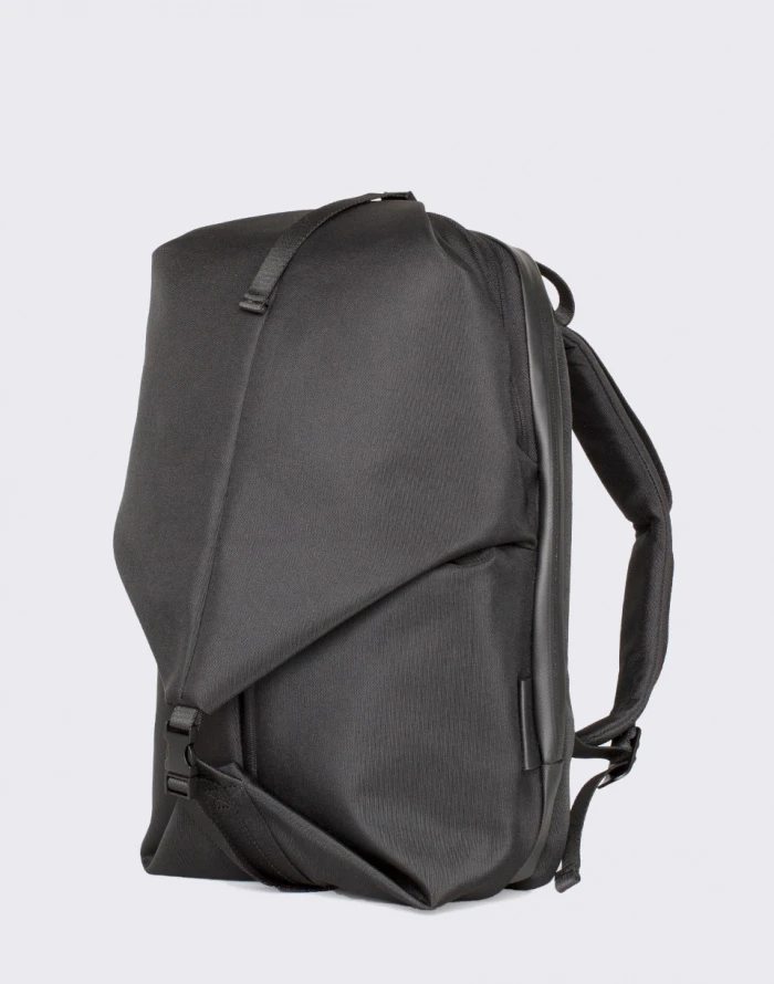 Cote & Ciel Black Coated Canvas Small Oril Backpack
