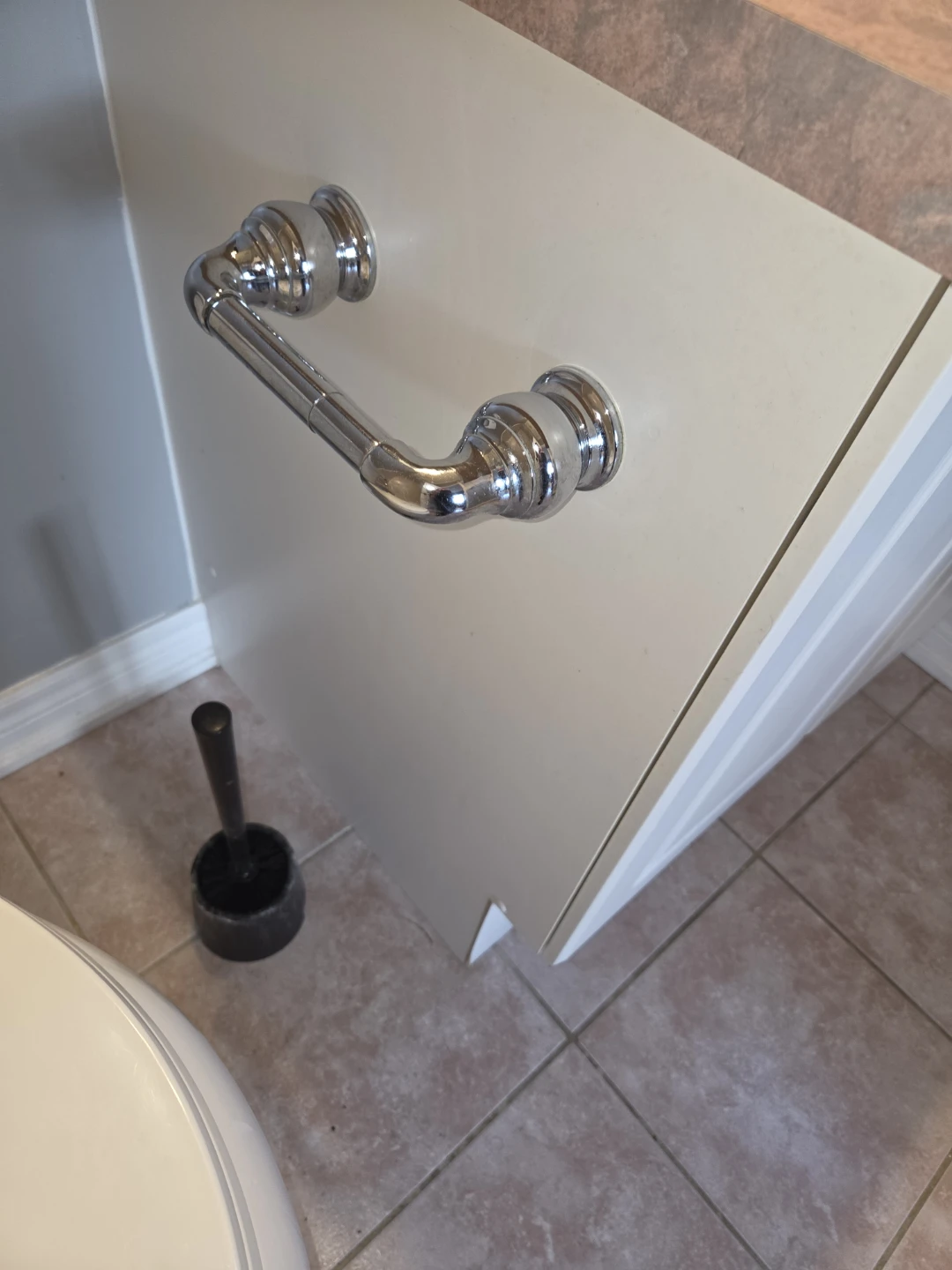 Chrome Towel Bar and Toilet Paper Holder Set - photo 2