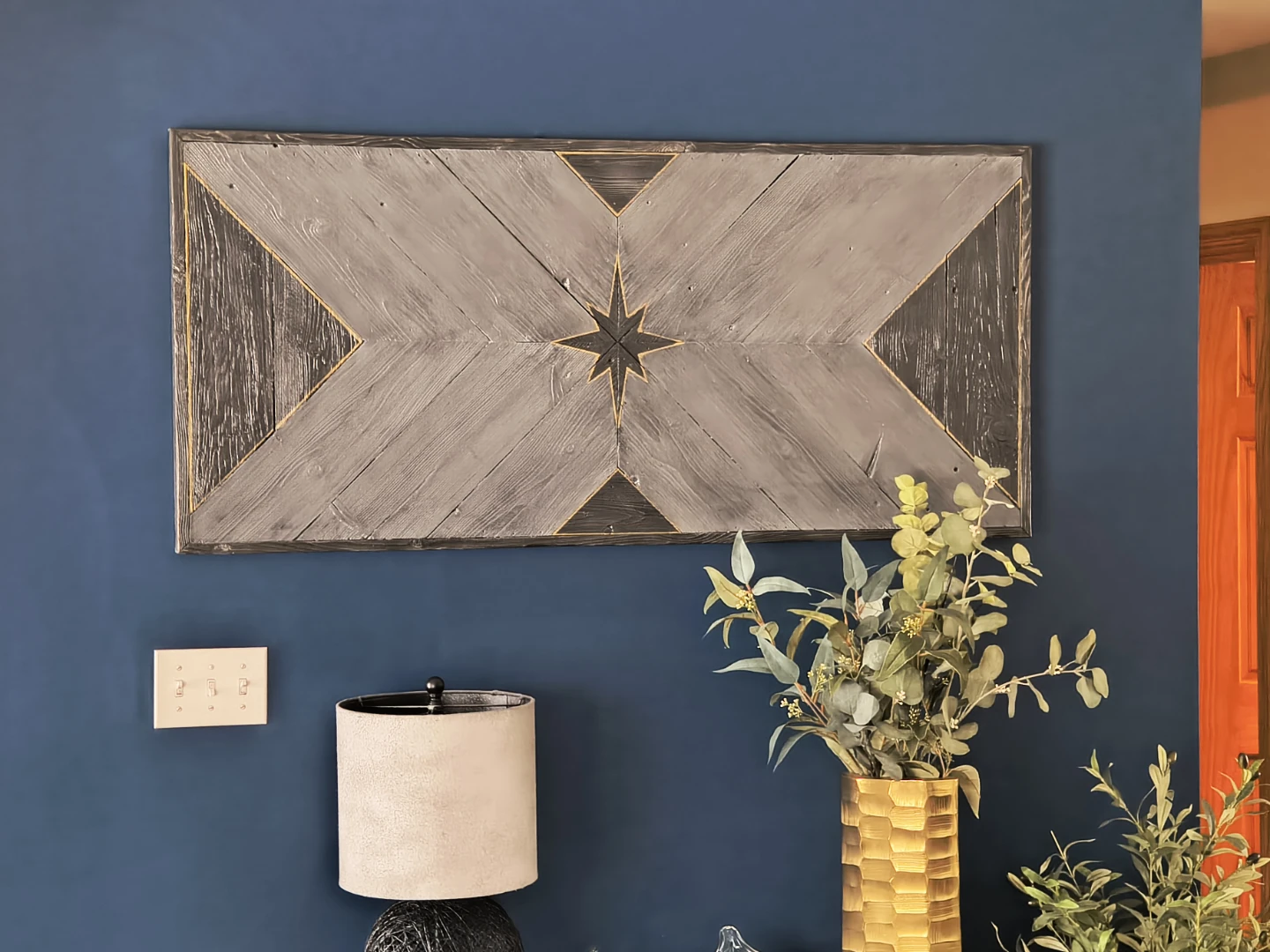 Rustic Starburst Wood Wall Art