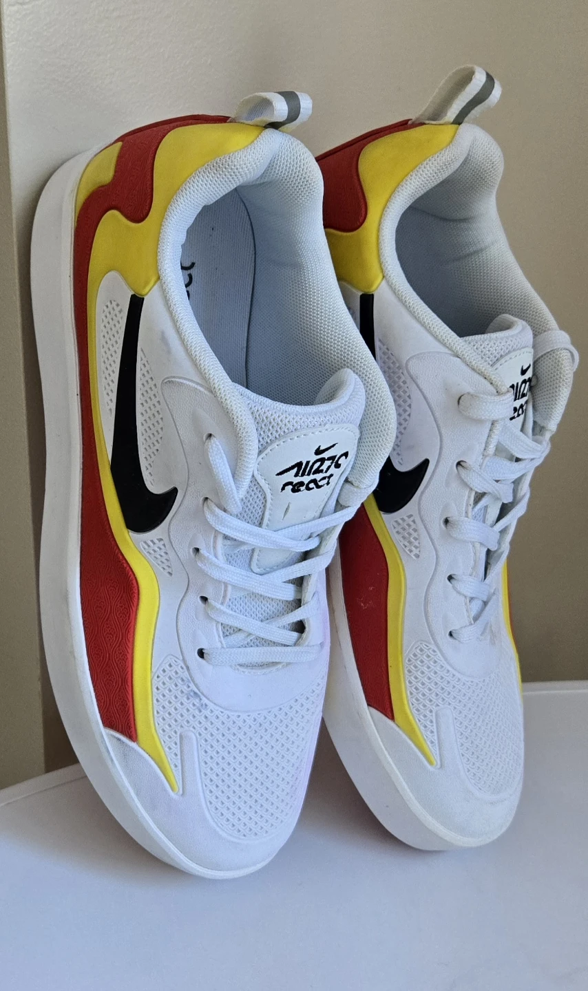 Nike Air Max 270 React White Red Yellow Sneakers - photo 2