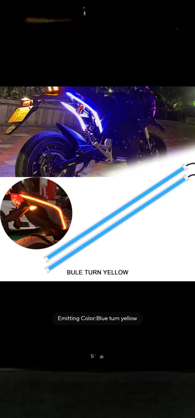 Waterproof LED Light Strips (Ice Blue/Yellow)