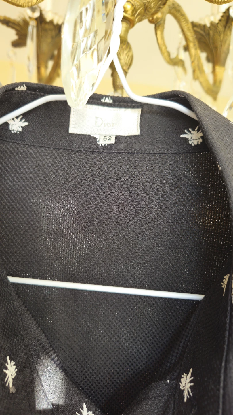 Shirt Dior Black Bee Embroidered Button-Up Shirt Size Medium - photo 4