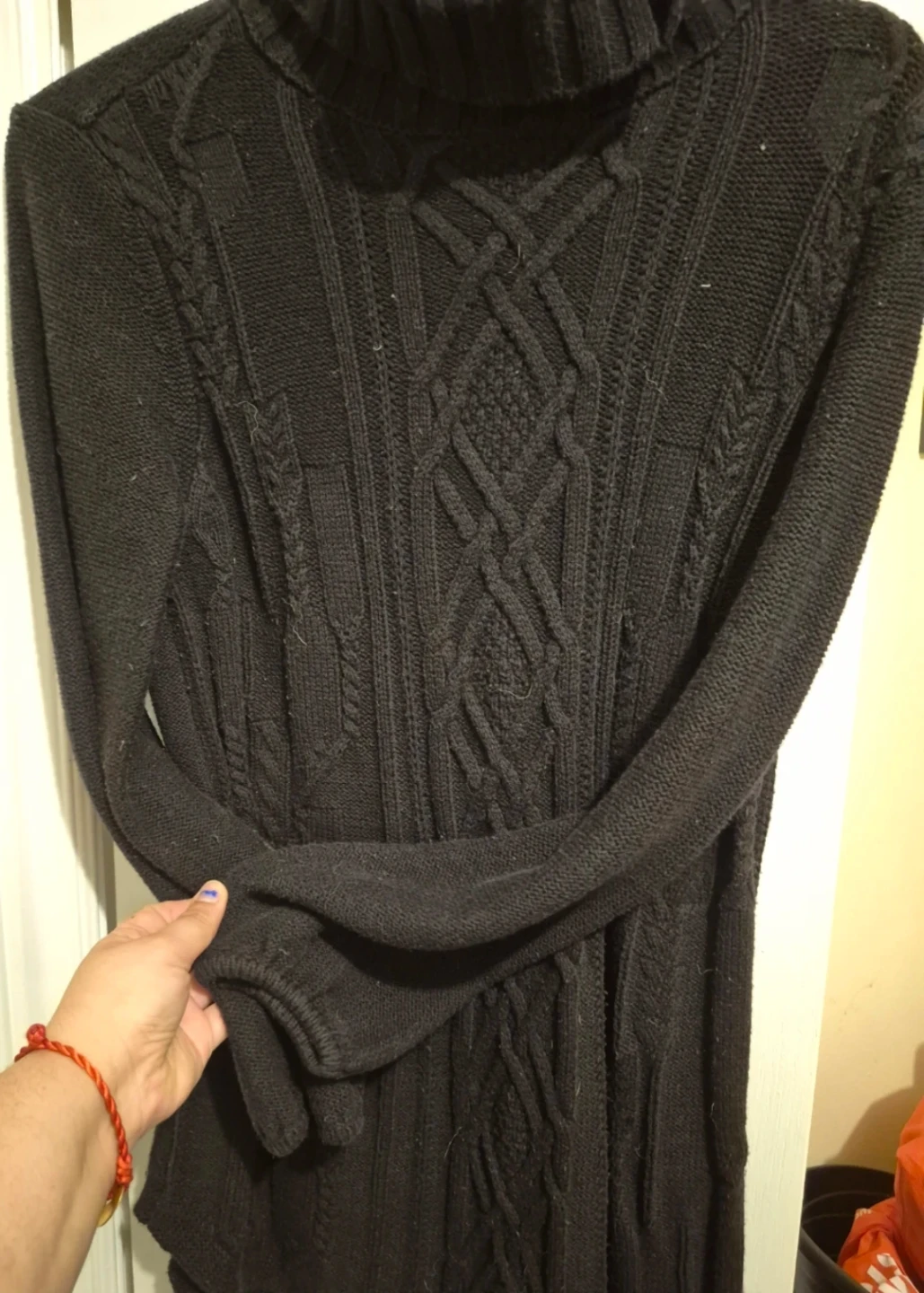 Style & Co Petite Black Cable Knit Turtleneck Sweater - photo 2