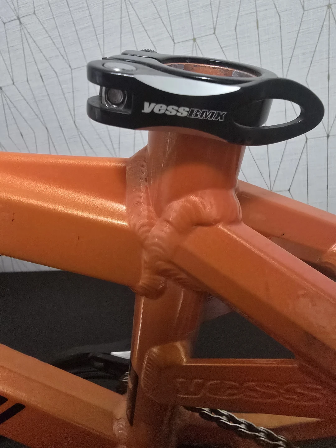 Yess BMX Pro Type X BMX Race Orange Bike Frame with Forks - photo 3