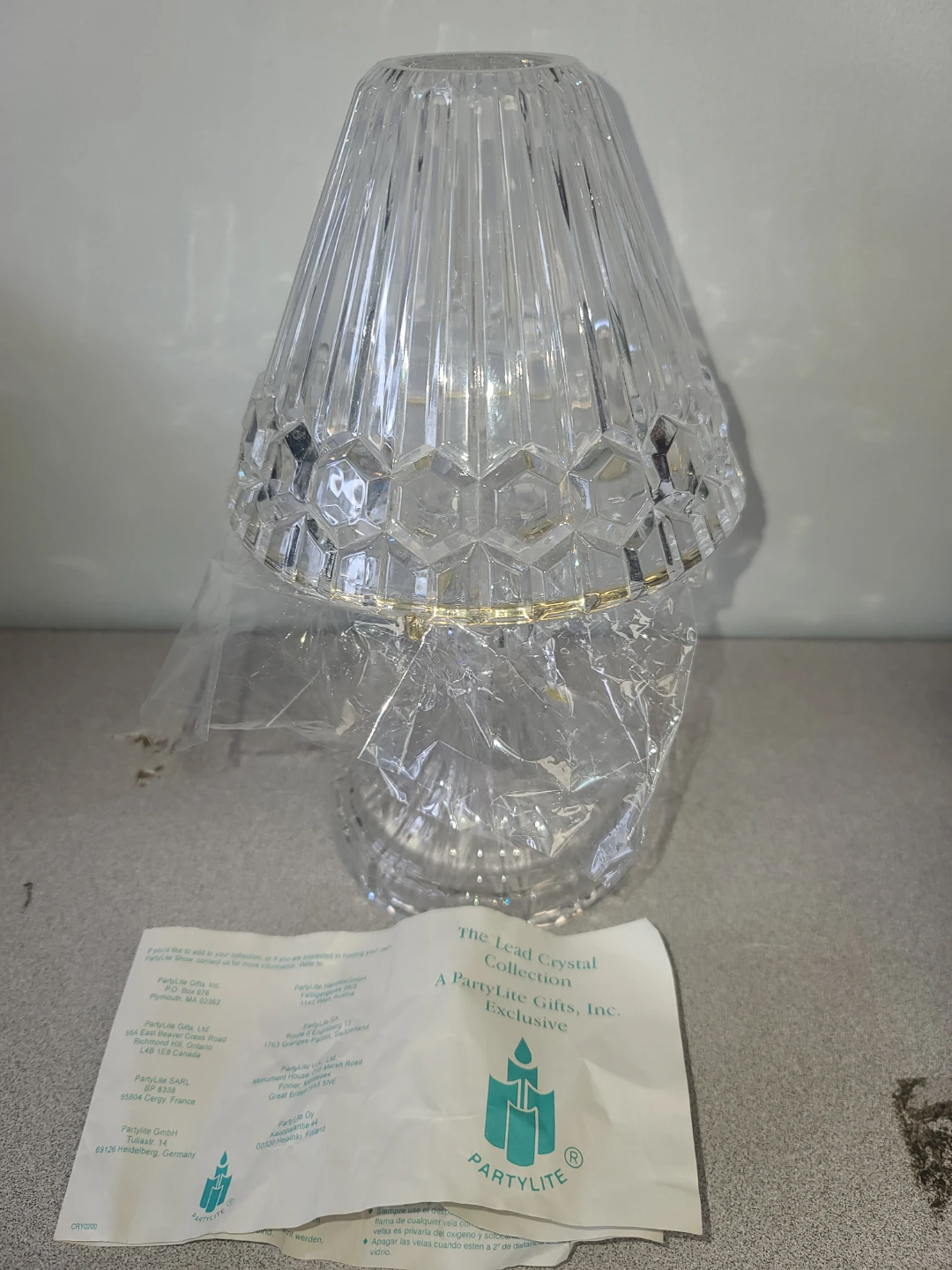 Partylite Crystal Candle Holder Shade