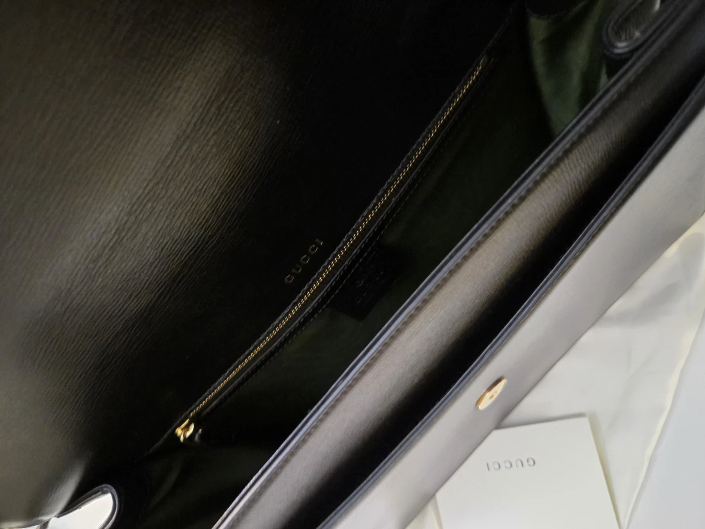 Authentic Gucci GG Ring Leather Shoulder Bag - photo 4