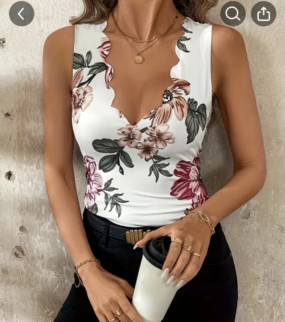 Women's Floral Sleeveless Top - photo 5