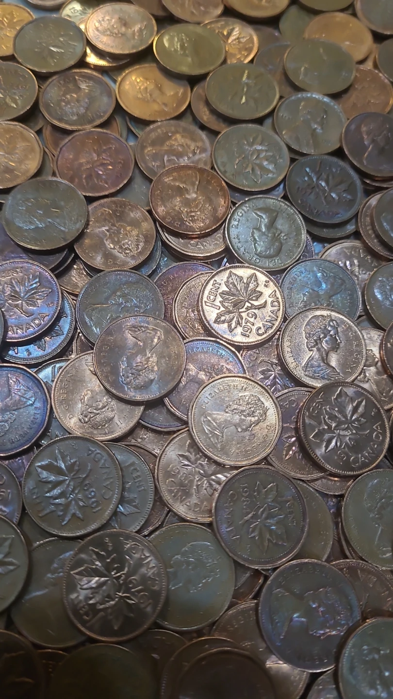 Canadian Pennies from 1960 t0 1980. - photo 2