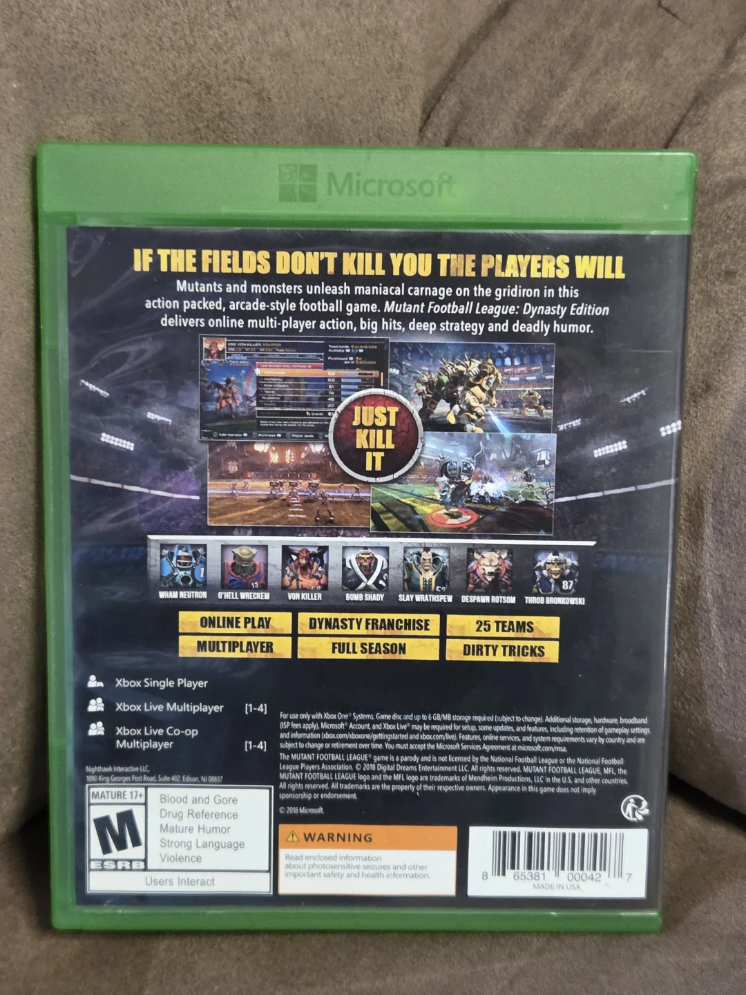 Mutant Football League Dynasty Edition Xbox One Game - photo 2