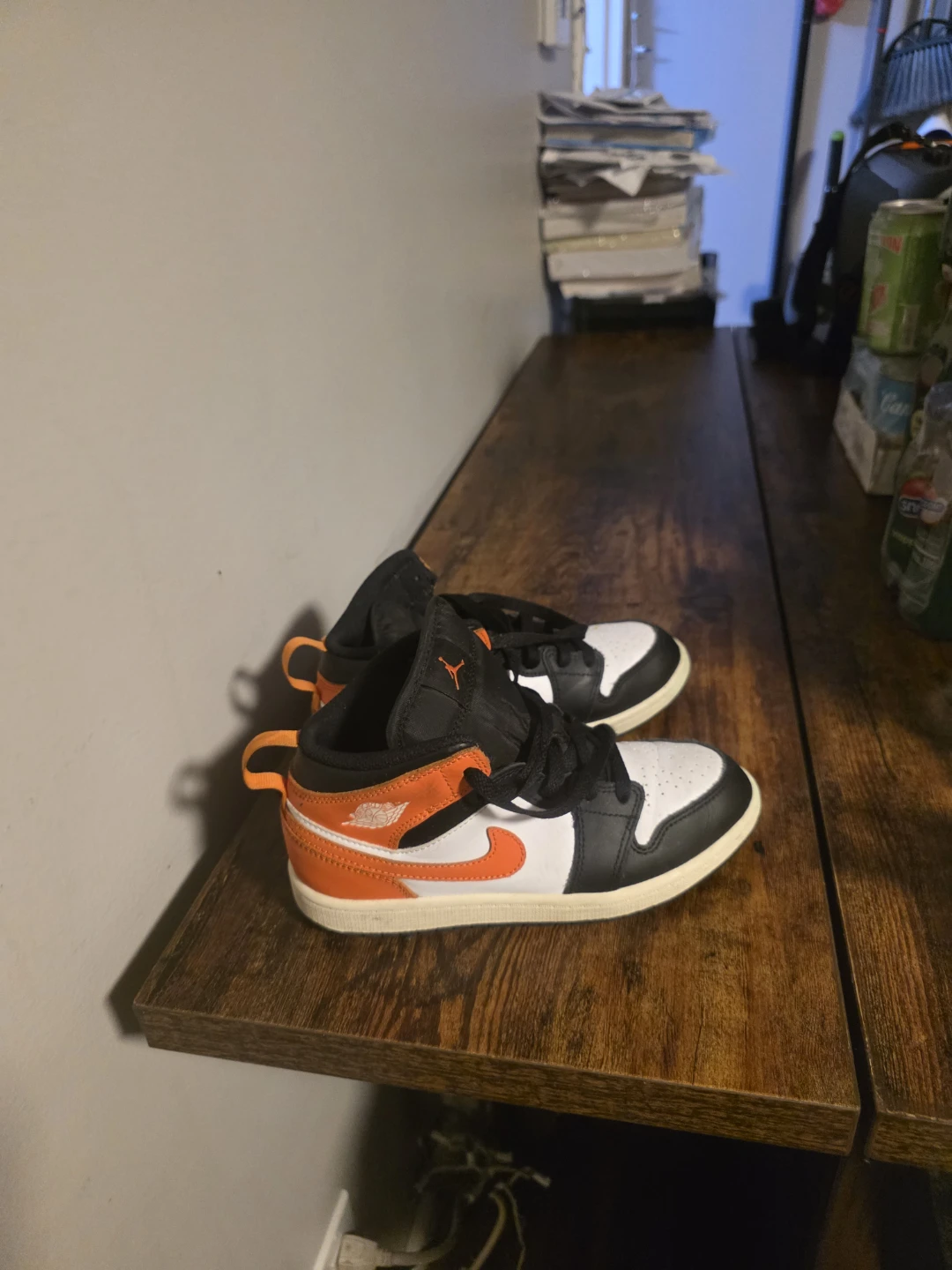 Nike Air Jordan 1 Mid SE Orange Black White