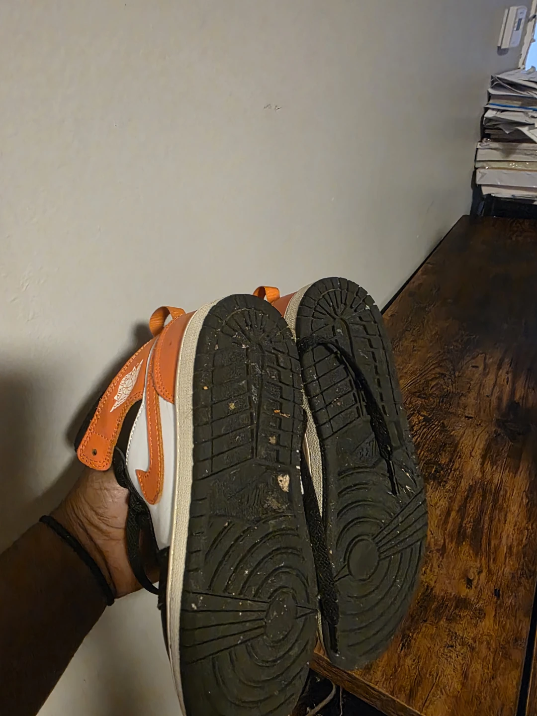 Nike Air Jordan 1 Mid SE Orange Black White - photo 5