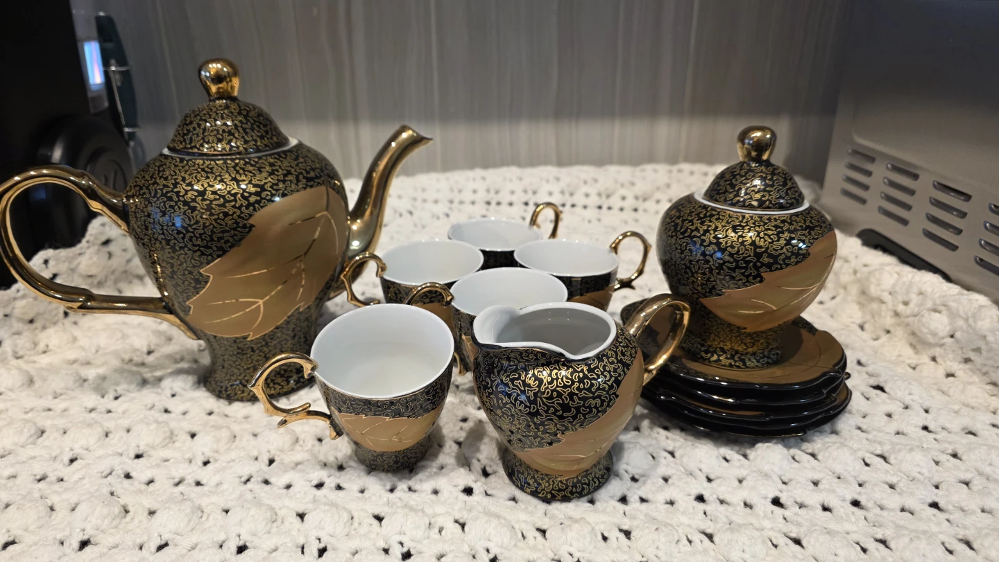 MOVING SALE- Vintage Tea Set - Teapot, Cups, Creamer, Sugar Bowl