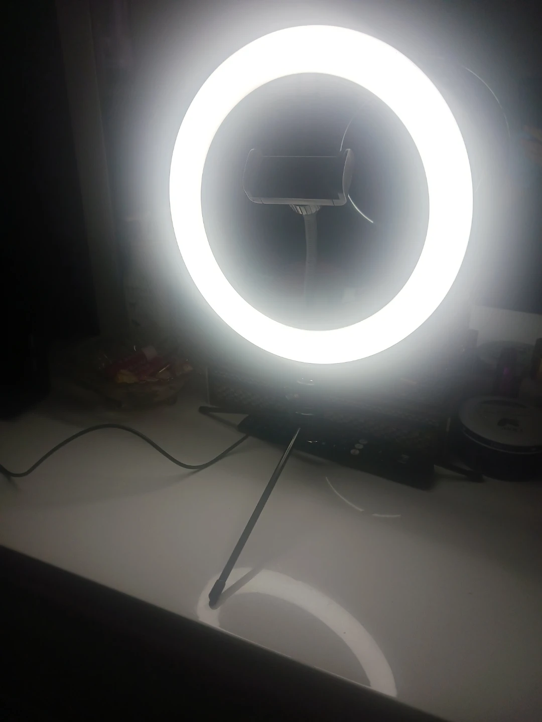 LED Ring Light with Phone Holder