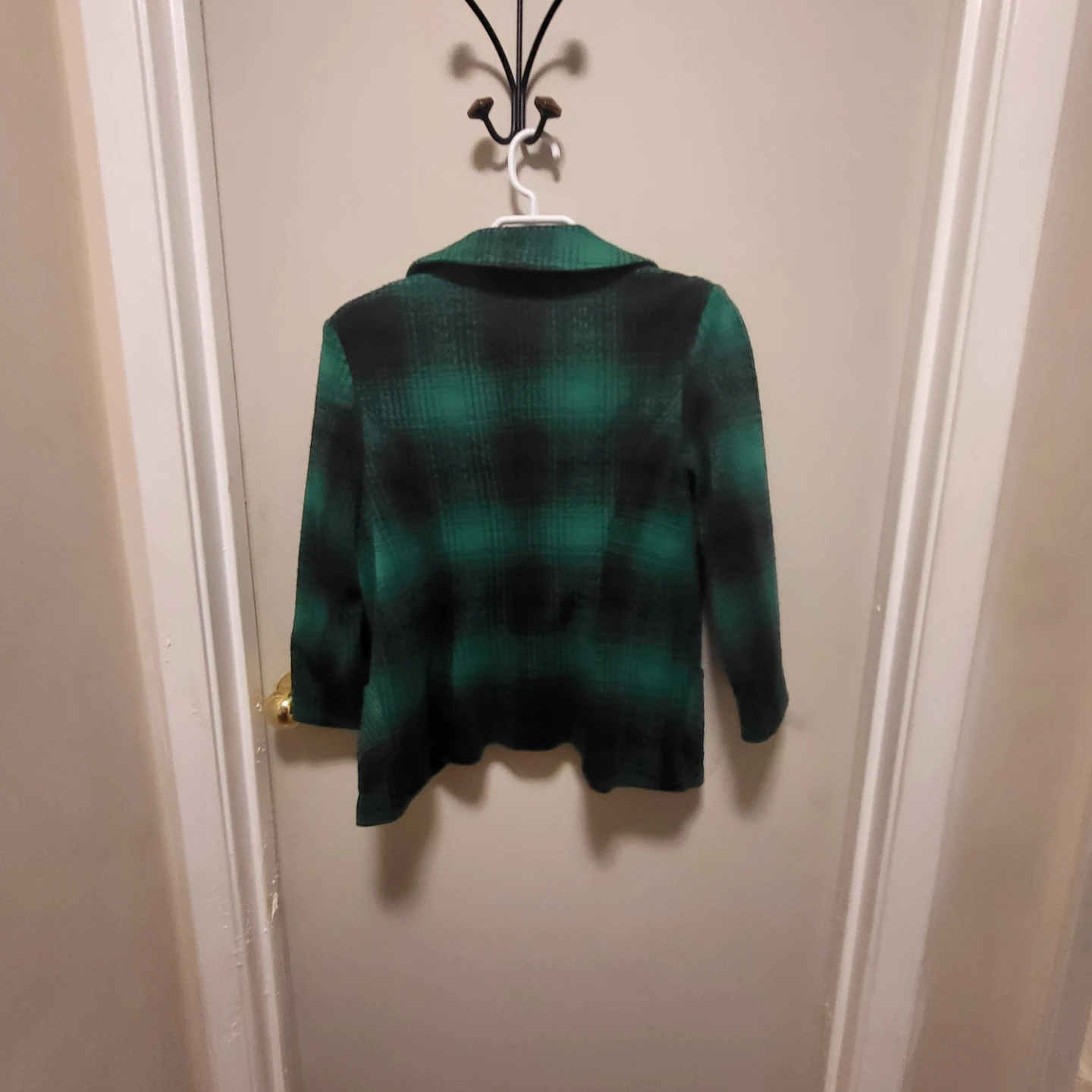 Le Château Women's Plaid Blazer Green Black Like New Sz xsm - photo 2