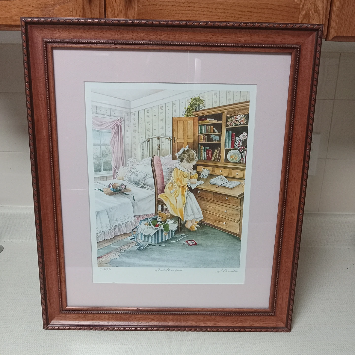 Limited Edition S Deaville "Dear Grandma" Framed Print