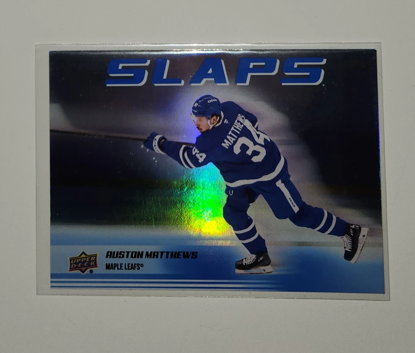 Pick Up Upper Deck S2 Auston Matthews "SLAPS" Hockey Card