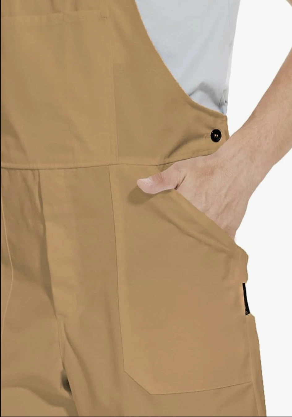 Men's Work Idea Tan Canvas Bib Overalls - photo 4