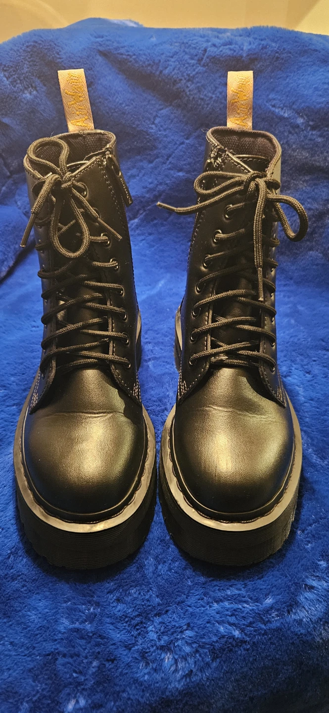 Dr. Martens Black Leather Zip Boots