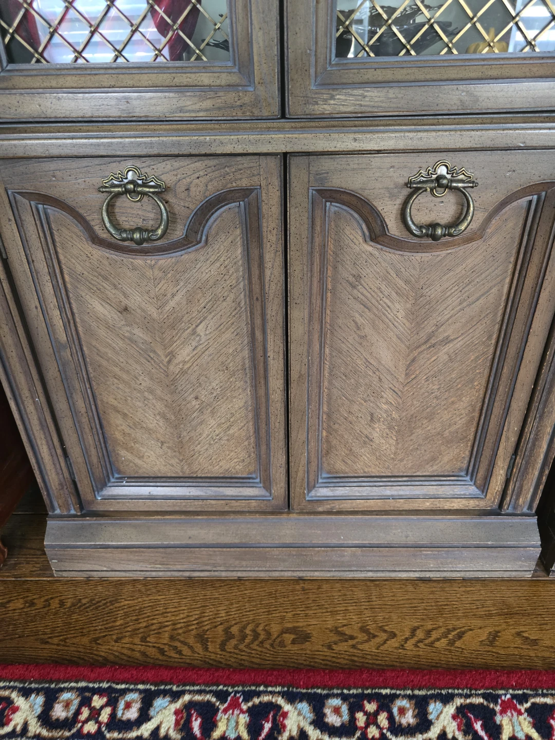 Vintage Wooden China Cabinets with Glass Doors - photo 3