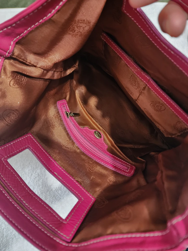 Pink Leather Foldover Clutch - photo 3