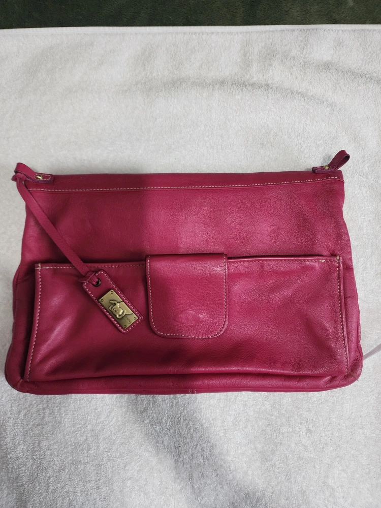 Pink Leather Foldover Clutch - photo 4