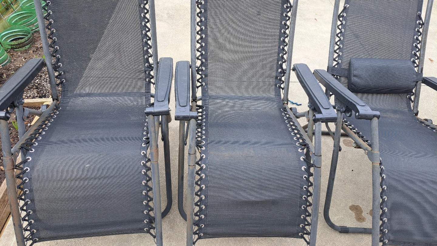 Set of 4 Black Zero Gravity Chairs - photo 2