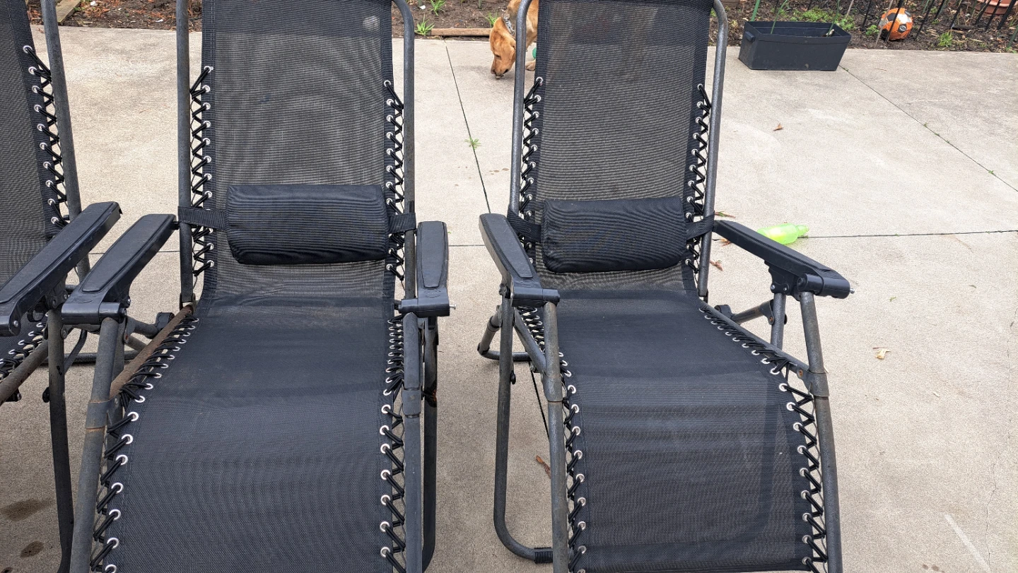 Set of 4 Black Zero Gravity Chairs - photo 3