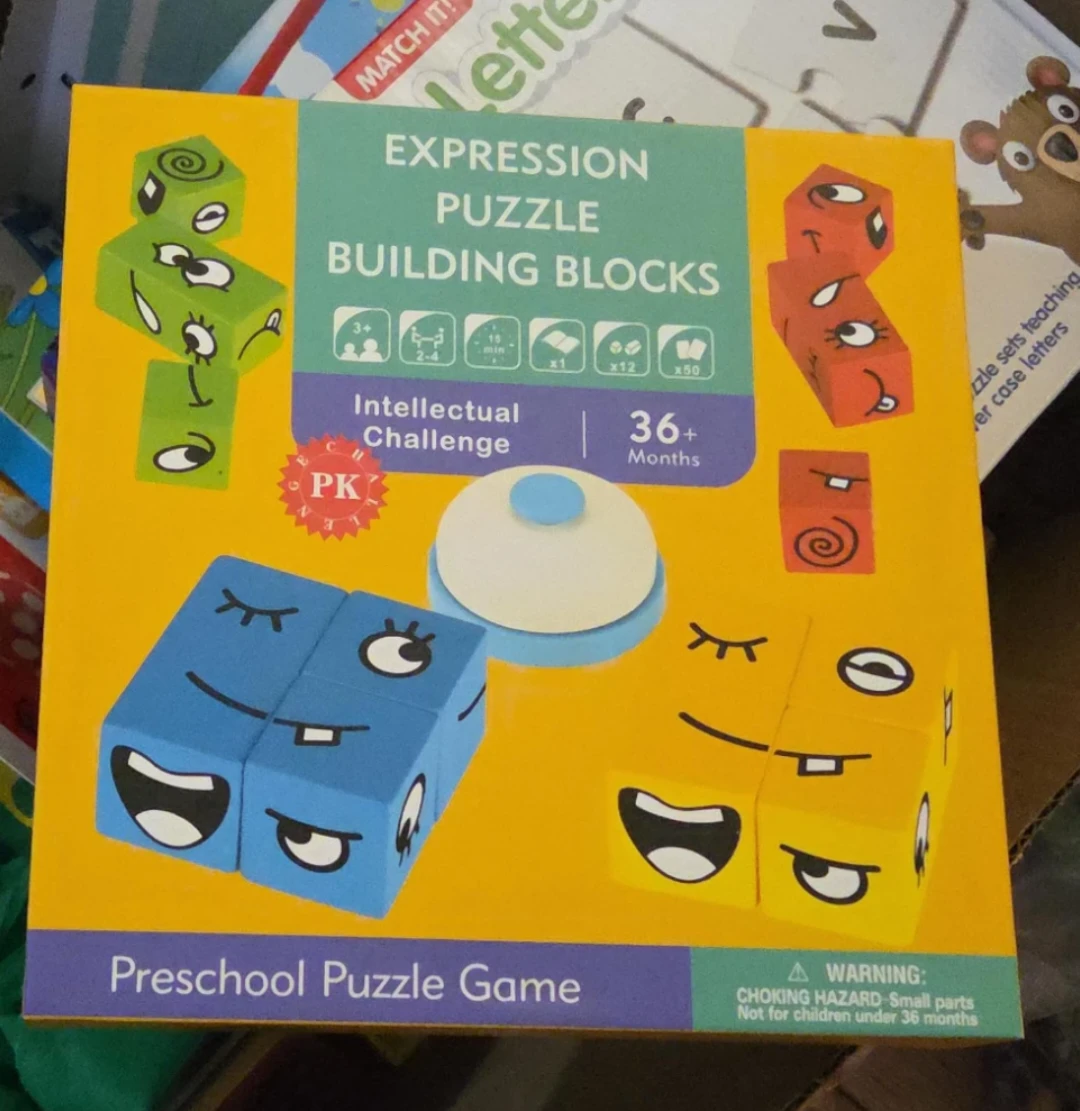 Expression Puzzle Building Blocks Preschool Puzzle Game