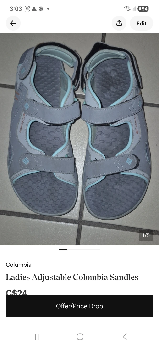 Columbia Ladies Adjustable Sandals