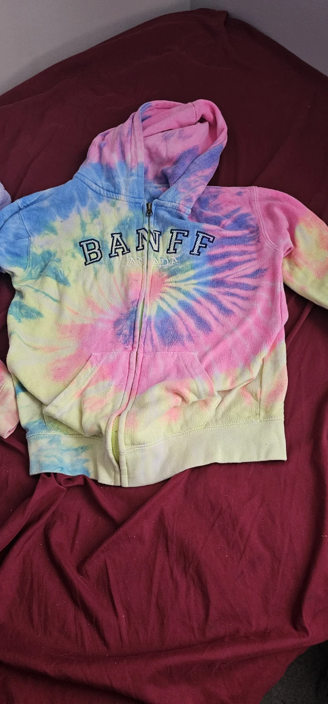 Coastal Culture Banff Tie-Dye Zip-Up Hoodie - Size S