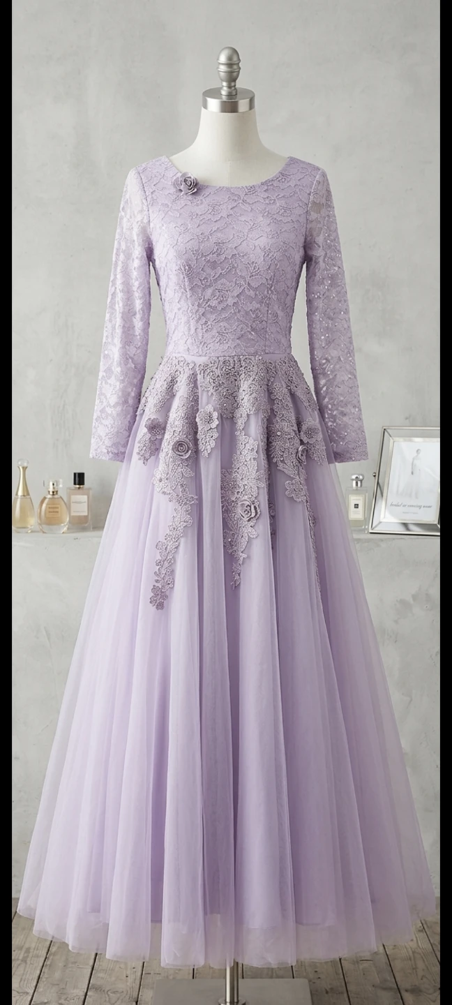 Lavender Lace Gown - photo 2