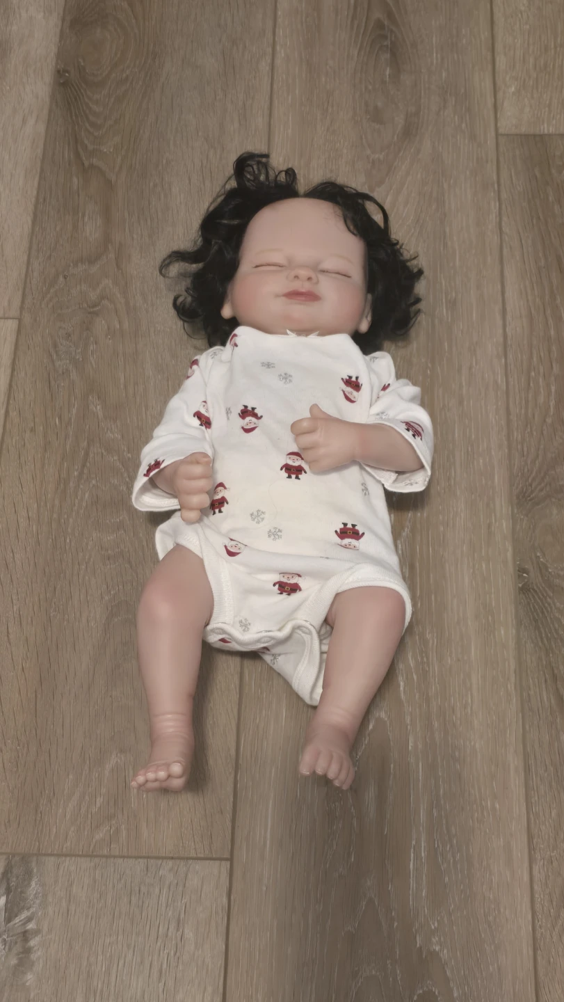 Reborn Baby Doll with Curly Hair