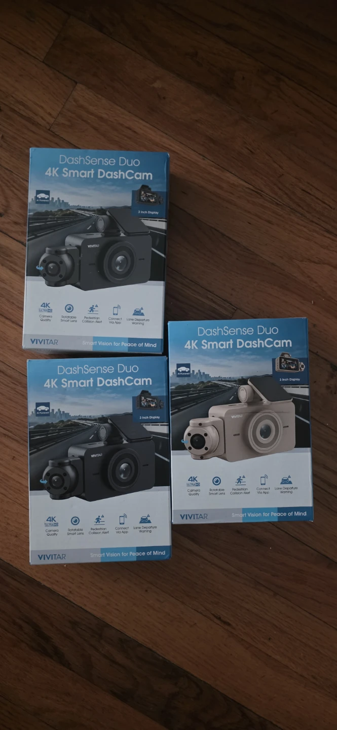 Vivitar DashSense Duo 4K Smart DashCam (3-Pack)