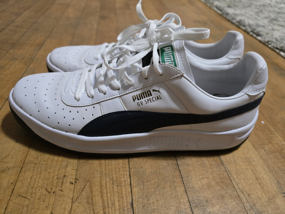 Puma GV Special White/Black Leather Sneakers - Size 11 - photo 2