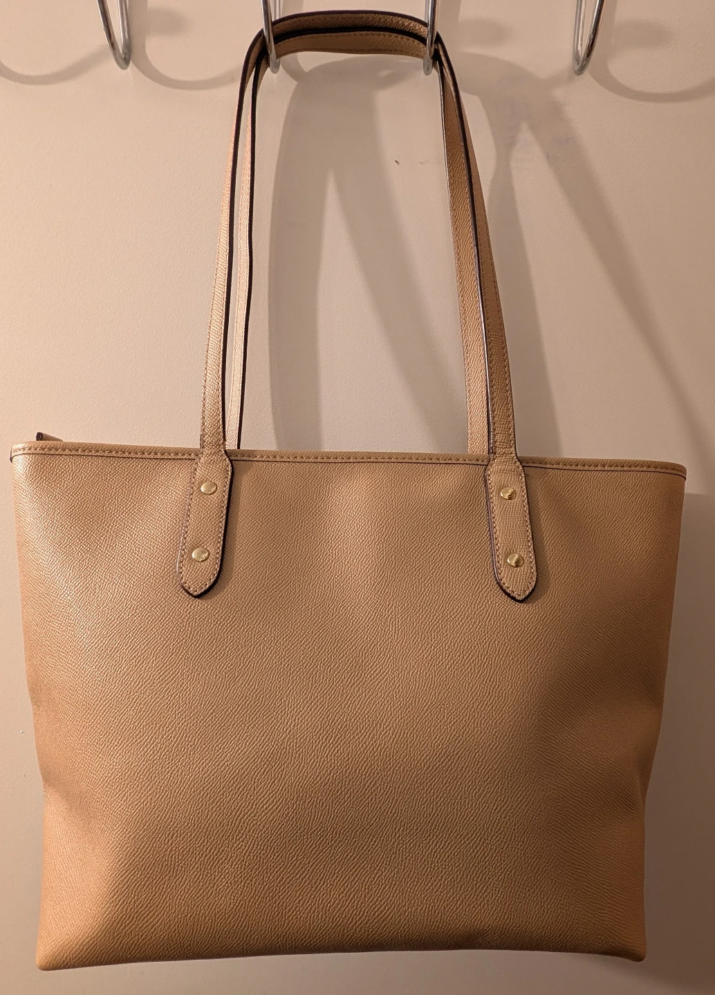 Coach City Zip Tote (Crossgrain Nude / Pink Leather and Gold) - photo 2