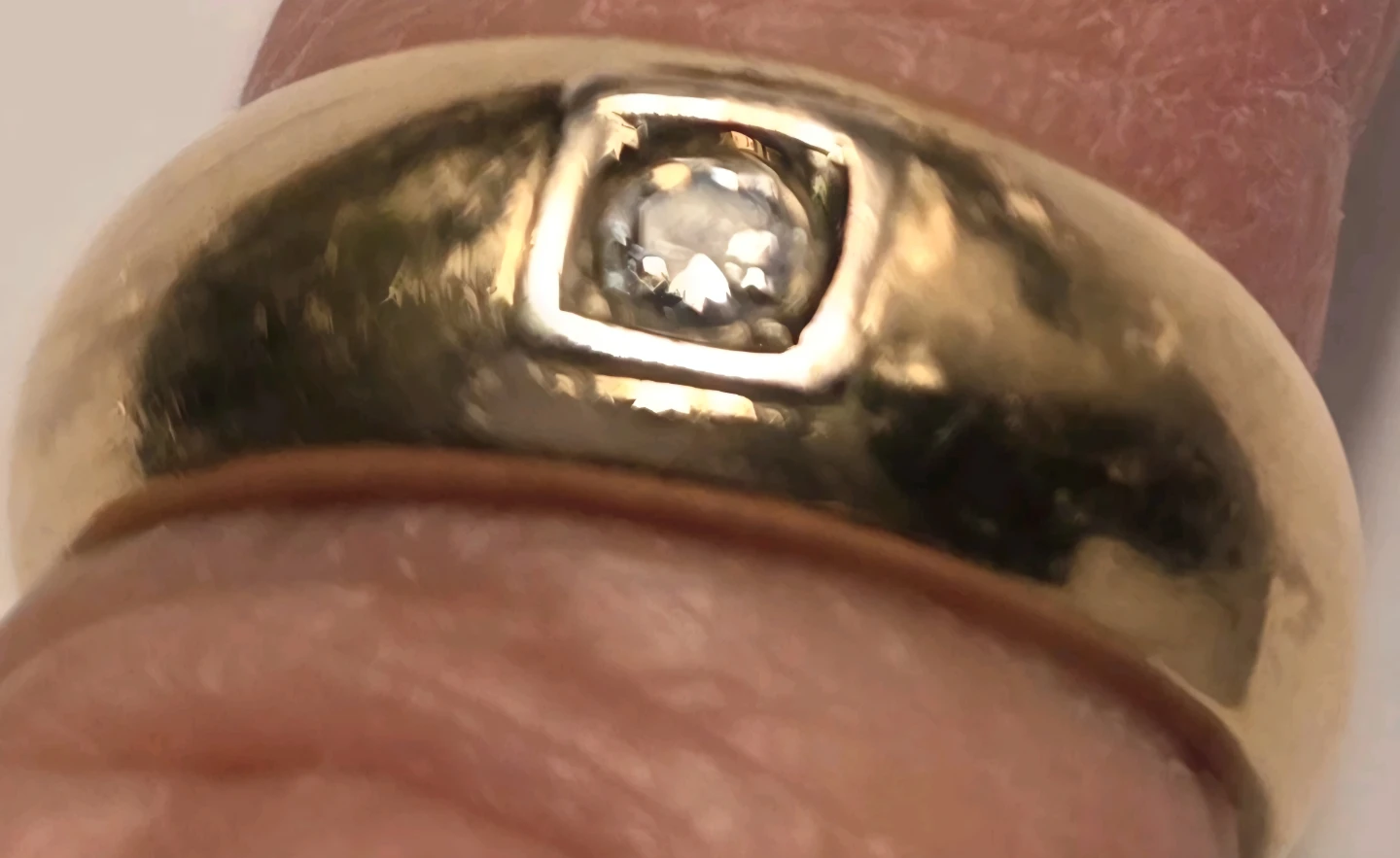 14k. Mens Vintage 14k. Ring with Diamond - photo 4