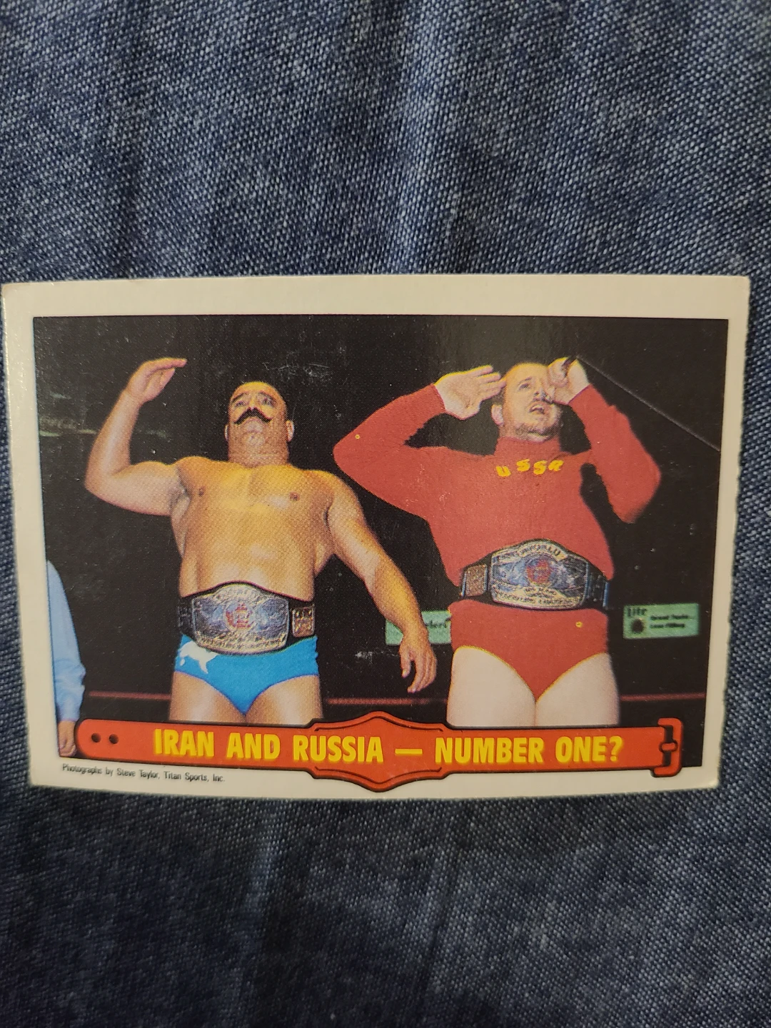 1985 Wrestling Trading Card - Hogan, Iran & Russia