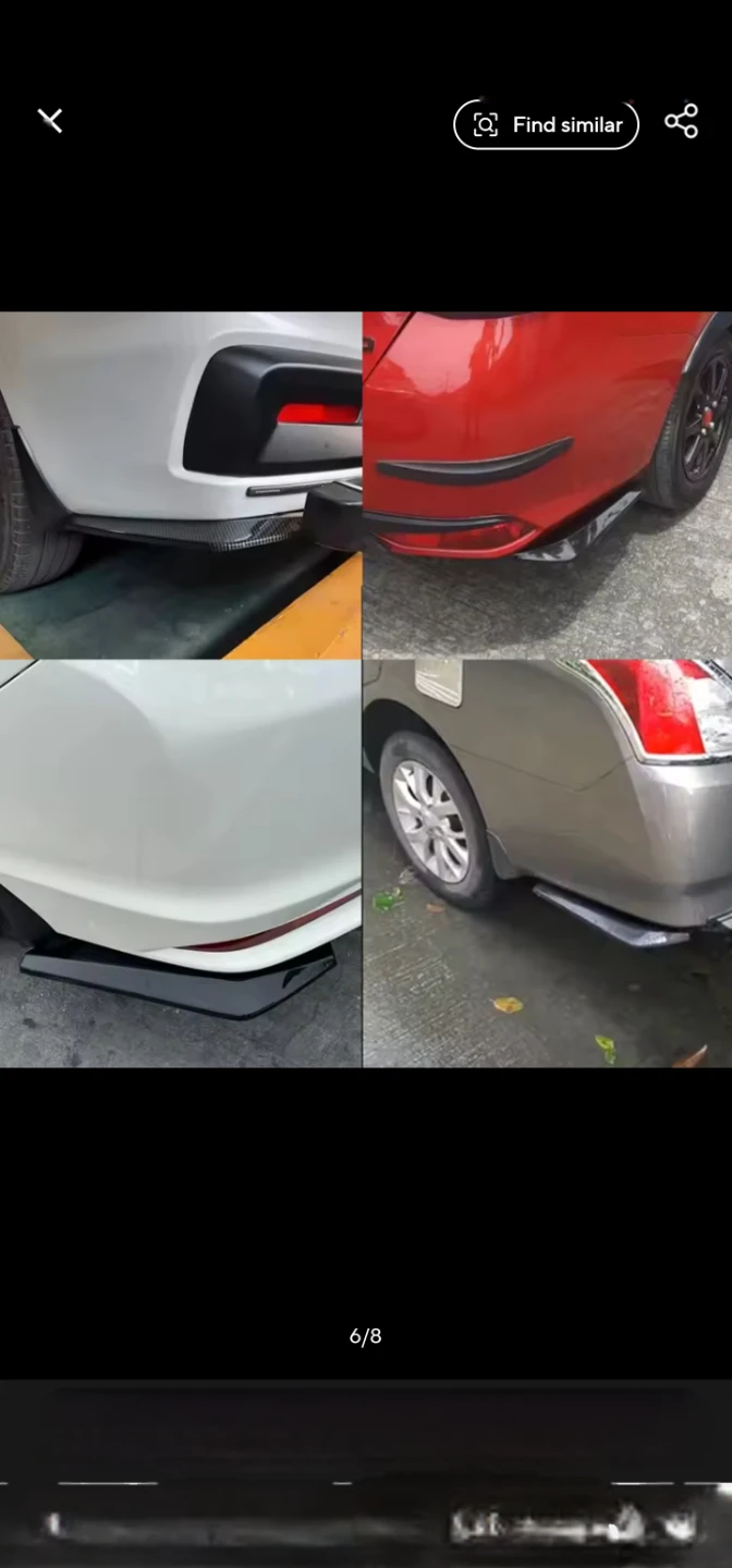 Car Rear Bumper Lip Splitter Diffuser (Black) - photo 2