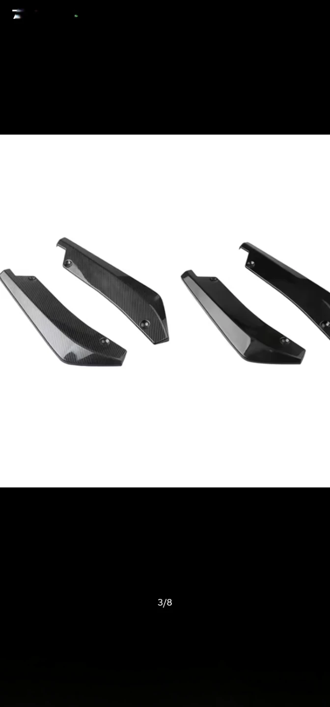 Car Rear Bumper Lip Splitter Diffuser (Black) - photo 4