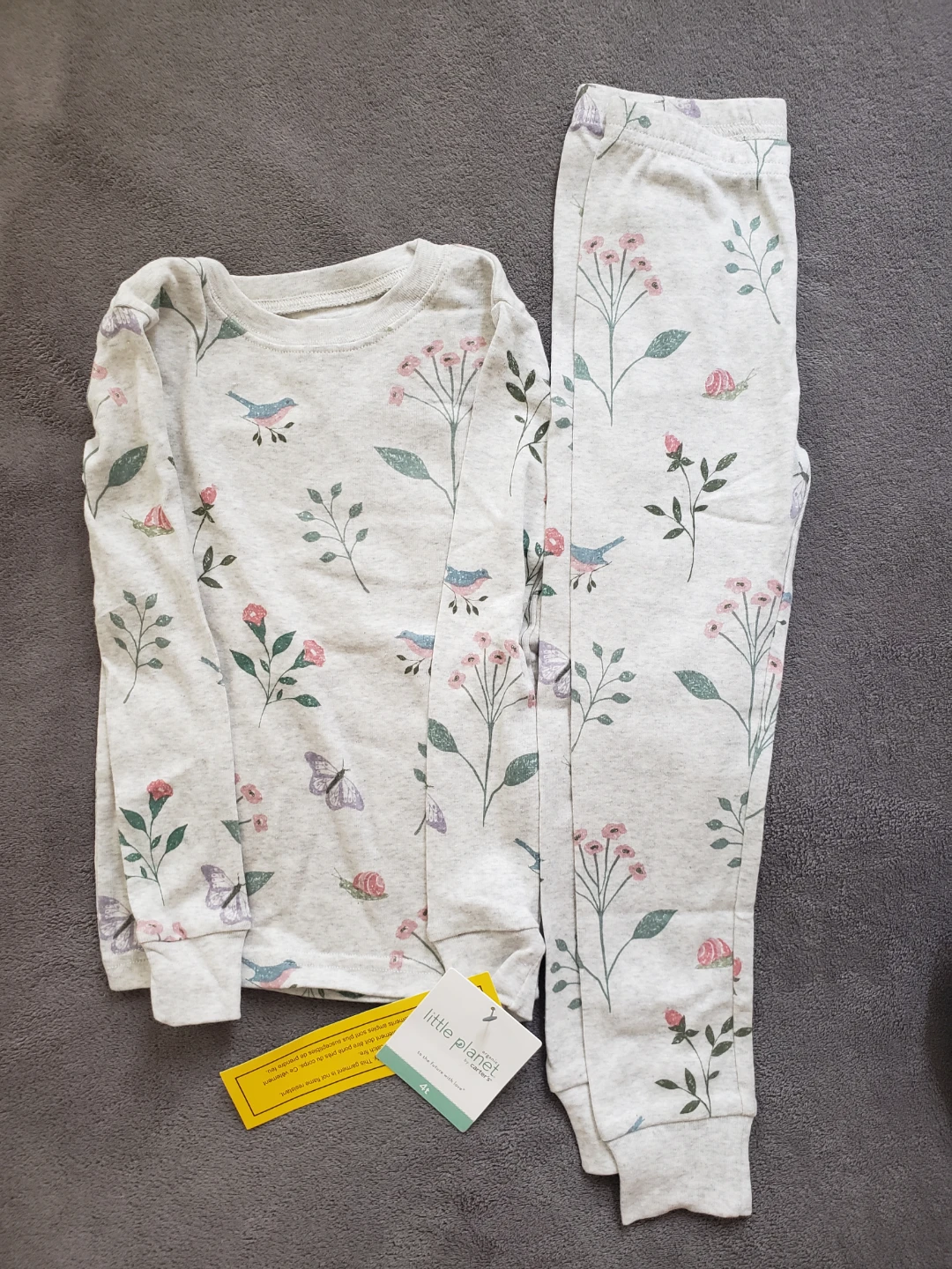 Little Planet Organic Cotton Pajamas Size 4T - photo 3