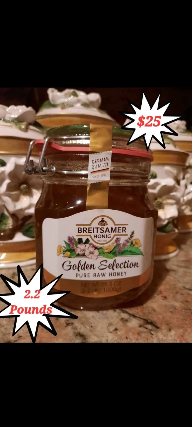 2.2 Pound Jar of Breitsamer All Natural German Honey