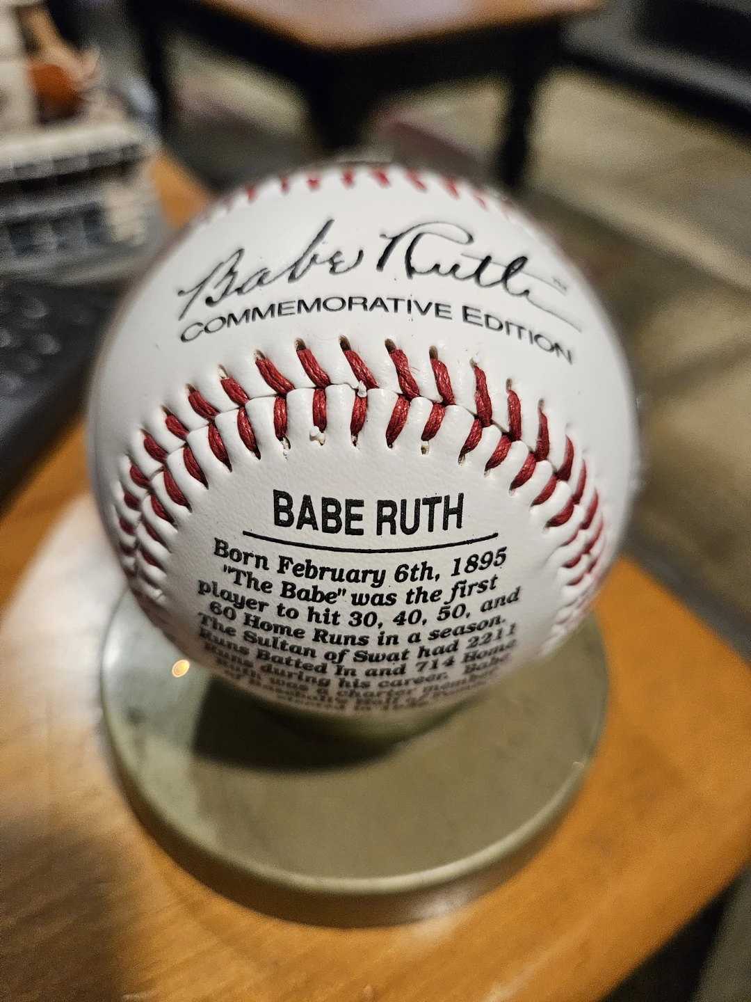 Babe Ruth 100th Anniversary Commemorative Baseball