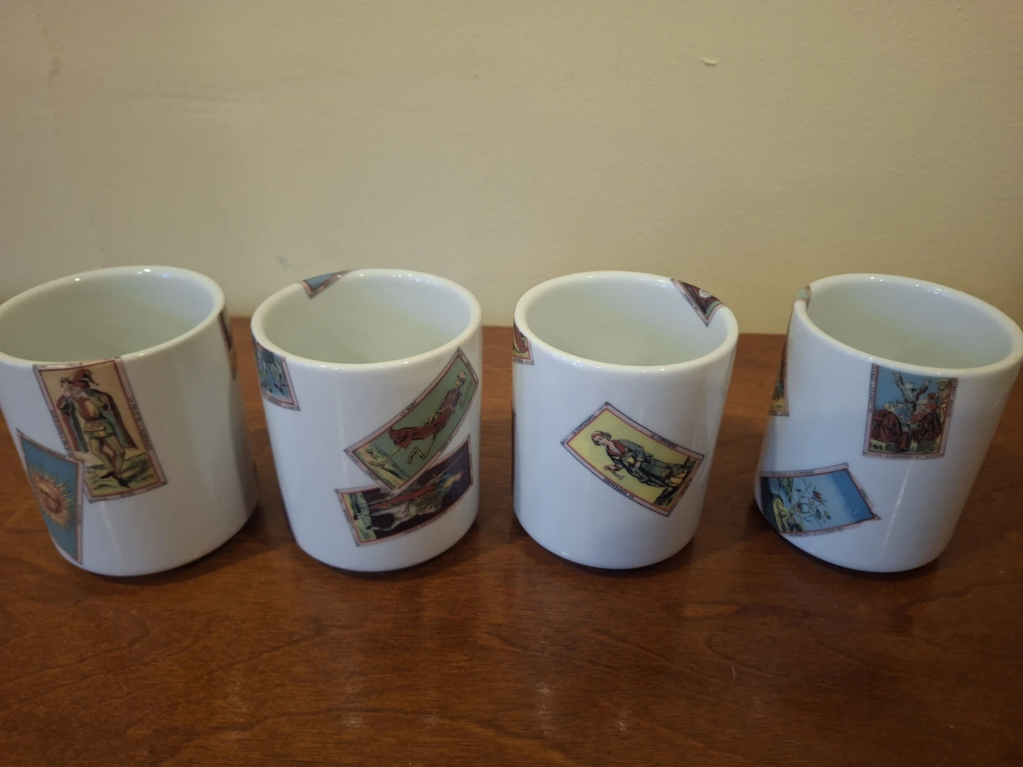 Set of 4 Tarot Card Mugs