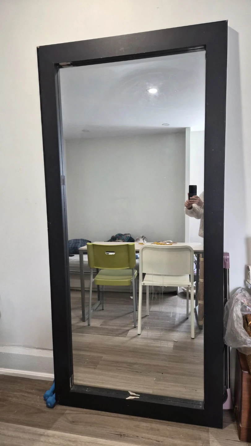 Large Black Framed Mirror