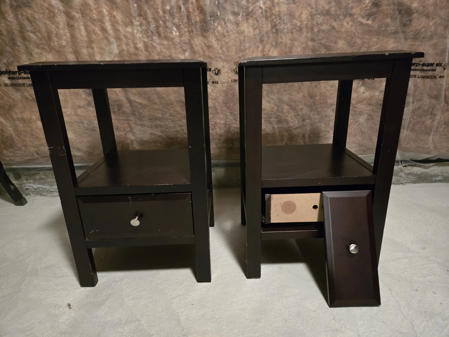Dark Brown End Tables (Set of 2)